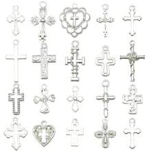 20/100pcs Vintage Alloy Assorted Bulk Cross Charm Hollow Cross Pendant For DIY Bracelet Necklace Earrings Handmade Accessories - Mix - View 13