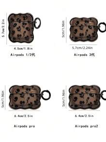 1 chiếc hộp bảo vệ chống rơi cho tai nghe không dây Bluetooth Airpods của Apple, hình sóng, màu đen, hình trái tim và hoa tulip - Nhiều màu - Xem 4