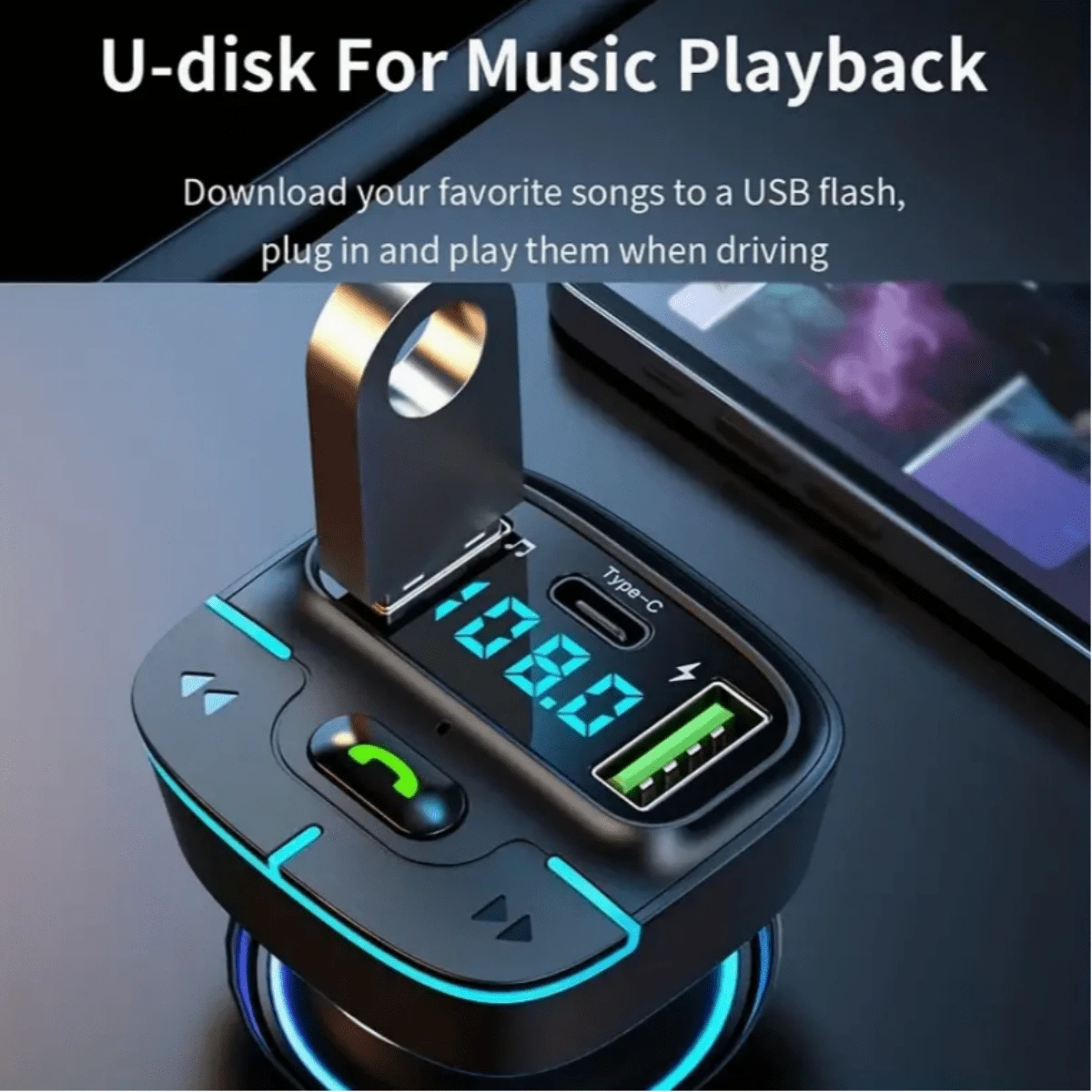 Super Lossless Sound Wireless Car MP3 Player FM Transmitter Dual USB