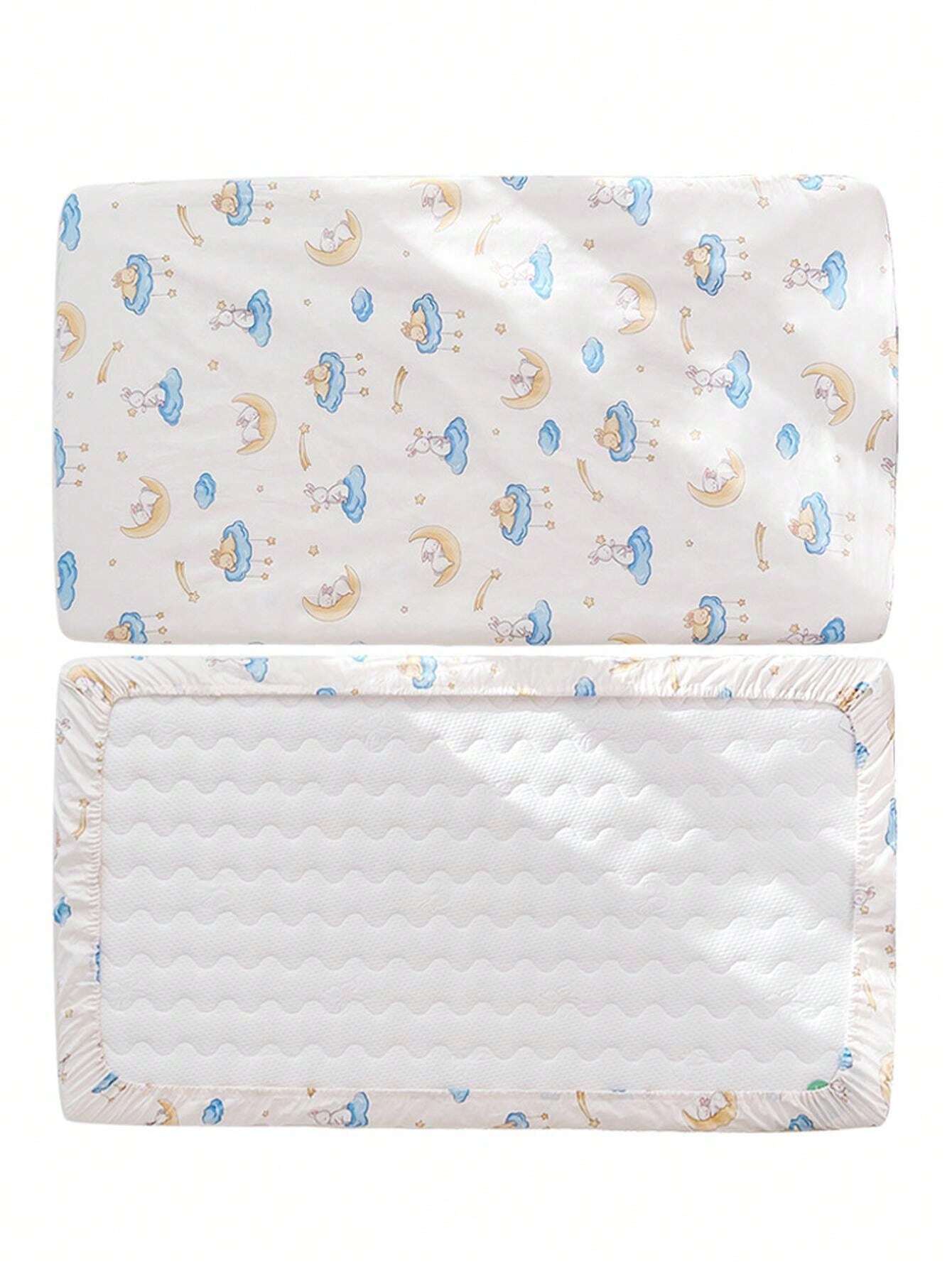 1pc 120*60 Baby Crib Cotton Cartoon Pattern Bedsheet & Mattress Cover