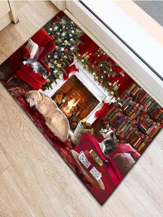 1pc Feng Shui Crystal Velvet Carpet, Fully Covered Carpet For Home Living Room, Vacuum Cleaner And Easy To Maintain Coffee Table Mat, Sofa Carpet
