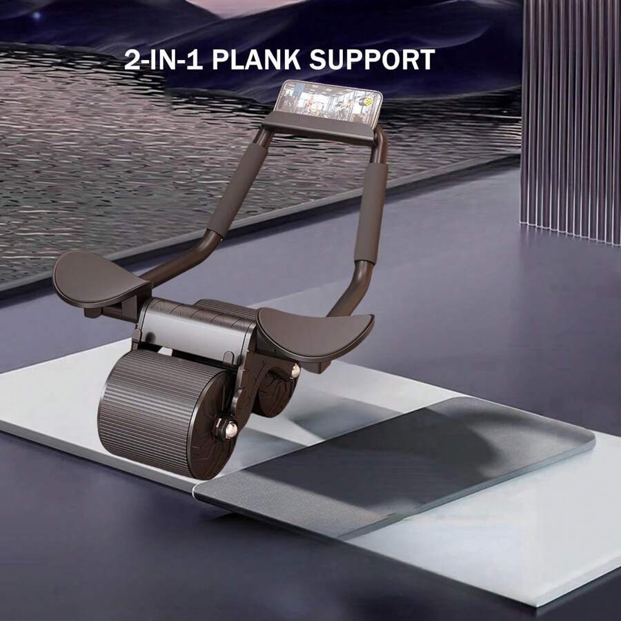 1 Piece Of Automatic Rebound Abdominal Roller With Elbow Protection