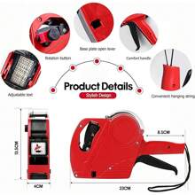 EOS5500 8 Digits Price Tag Gun With 5150 Sticker Labels And 3 Ink Refill, Label Maker Pricing Gun Kit Numerical Tag Gun For Office, Retail Shop, Grocery Store - one-size - View 6