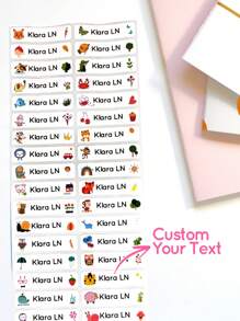 60 stuks / 120 stuks / 180 stuks / 240 stuks Aangepaste naamstickers Aangepaste stickers Labels Kinderen Schoolbenodigdheden Waterfles Potlood Babyshower Familiedecoraties Geschenken Winteravondgeschenken Terug naar school Wintercadeau-ideeën Jongen Meisje Valentijnsdag