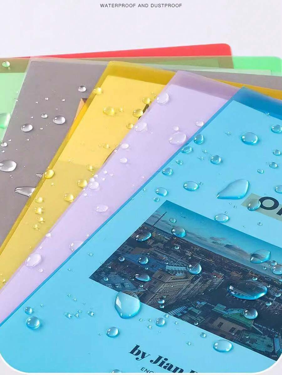 5pcs Transparent File Folders, DoublePage File Organizers, Lightweight