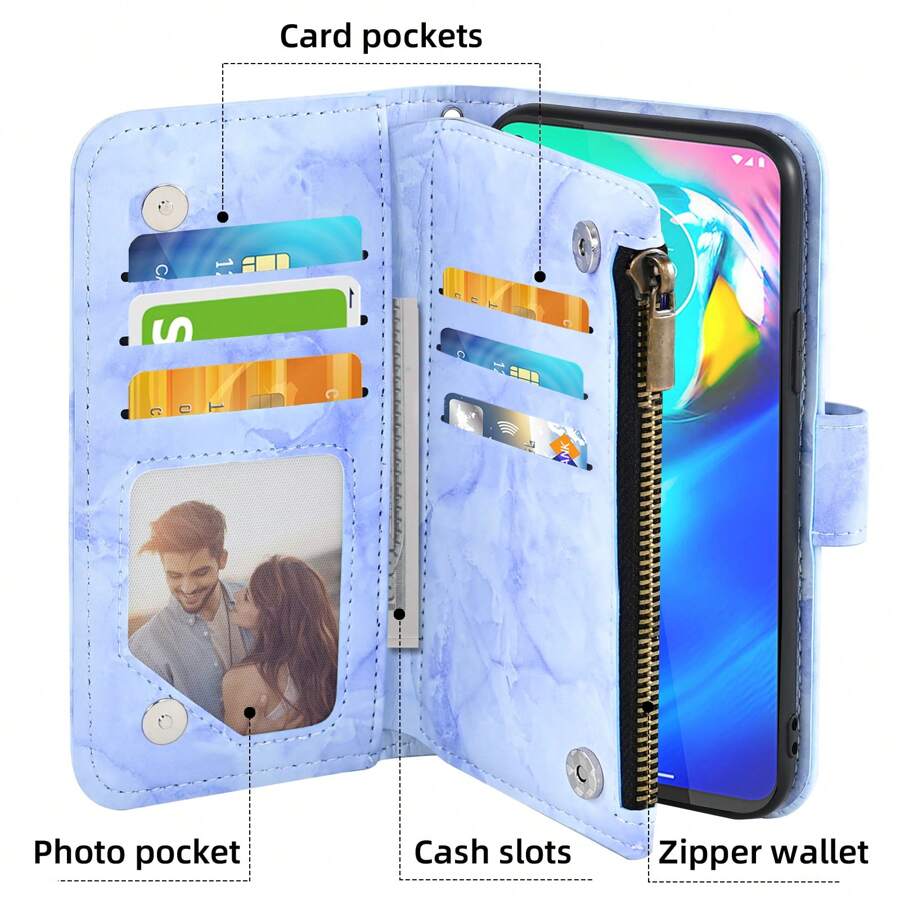 Flip Wallet Phone Case Compatible With Apple IPhone/Samsung Galaxy