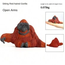逼真的毛绒大猩猩玩具模型，非洲野生动物雕像，可爱的家居装饰，儿童生日礼物，男孩玩具，圣诞礼物 - 多色 - 查看 19