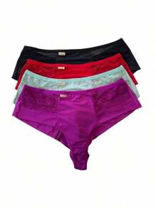 KIT Plus Size Panties Double String Wide Side Comfort Lingerie Women's Clothing Cheap - 彩色 - 查看 6