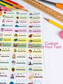 60 stuks / 120 stuks / 180 stuks / 240 stuks Aangepaste naamstickers Aangepaste stickers Labels Kinderen Schoolbenodigdheden Waterfles Potlood Babyshower Familiedecoraties Geschenken Winteravondgeschenken Terug naar school Wintercadeau-ideeën Jongen Meisje Valentijnsdag