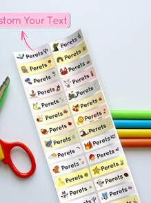 60 stuks / 120 stuks / 180 stuks / 240 stuks Aangepaste naamstickers Aangepaste stickers Labels Kinderen Schoolbenodigdheden Waterfles Potlood Babyshower Familiedecoraties Geschenken Winteravondgeschenken Terug naar school Wintercadeau-ideeën Jongen Meisje Valentijnsdag