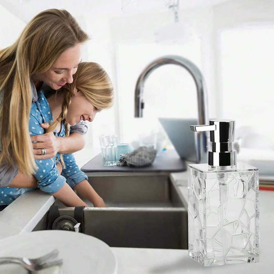 2 Packs Clear Rust Proof Soap Dispenser, Acrylic Plastic Hand Soap