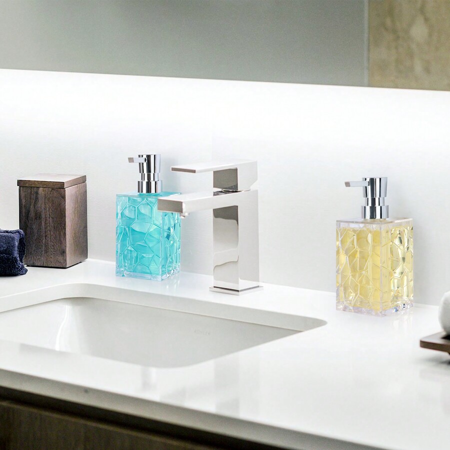 2 Packs Clear Rust Proof Soap Dispenser, Acrylic Plastic Hand Soap