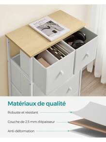 SONGMICS Dressers & Chests Of Drawers - 白色 - 查看 3