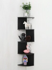 1 kệ góc màu đen 5 lớp, kệ nhựa gắn tường để trang trí và lưu trữ, kệ nổi, giá để đồ cho phòng ngủ, phòng khách, phòng tắm, nhà bếp, văn phòng, hành lang, đồ trang trí nhà mùa thu, quà tặng ngày lễ, quà tặng Giáng sinh - Nhiều màu - Xem 7