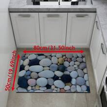 1 件家居装饰防滑门垫，涤纶地垫，砂岩风格，双色简约英式图案，适用于走廊、厨房、浴室、阳台、室内外装饰地毯 - 彩色 - 查看 12