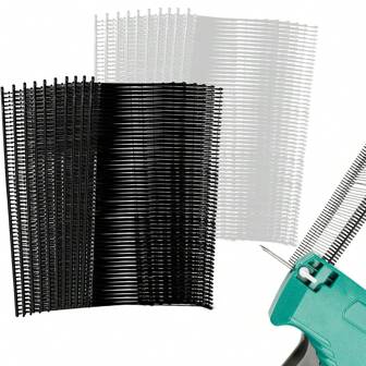 2000/3000 pièces Attaches en plastique pour pistolet d'étiquetage fin pour couture rapide - 10/15 attaches noires + 10/15 attaches blanches, attaches pour pistolet de couture 5 mm/0,196 pouce pour vêtements (PAS pour pistolet de couture ultra-fin/rugueux)
