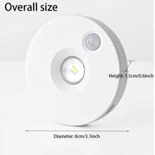 1 Stück Bewegungsmelder Scheinwerfer, 3 einstellbare Lichtfarben Nachtlicht für Schrank Vitrinen Wanddekor, Kabellose magnetische Montage