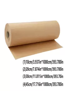 1 rouleau de papier kraft brun, papier d'emballage, papier cadeau DIY, convient pour l'emballage de cadeaux d'anniversaire, les bouquets, les affiches, l'emballage de figurines, la décoration, la rentrée scolaire, la Saint-Valentin