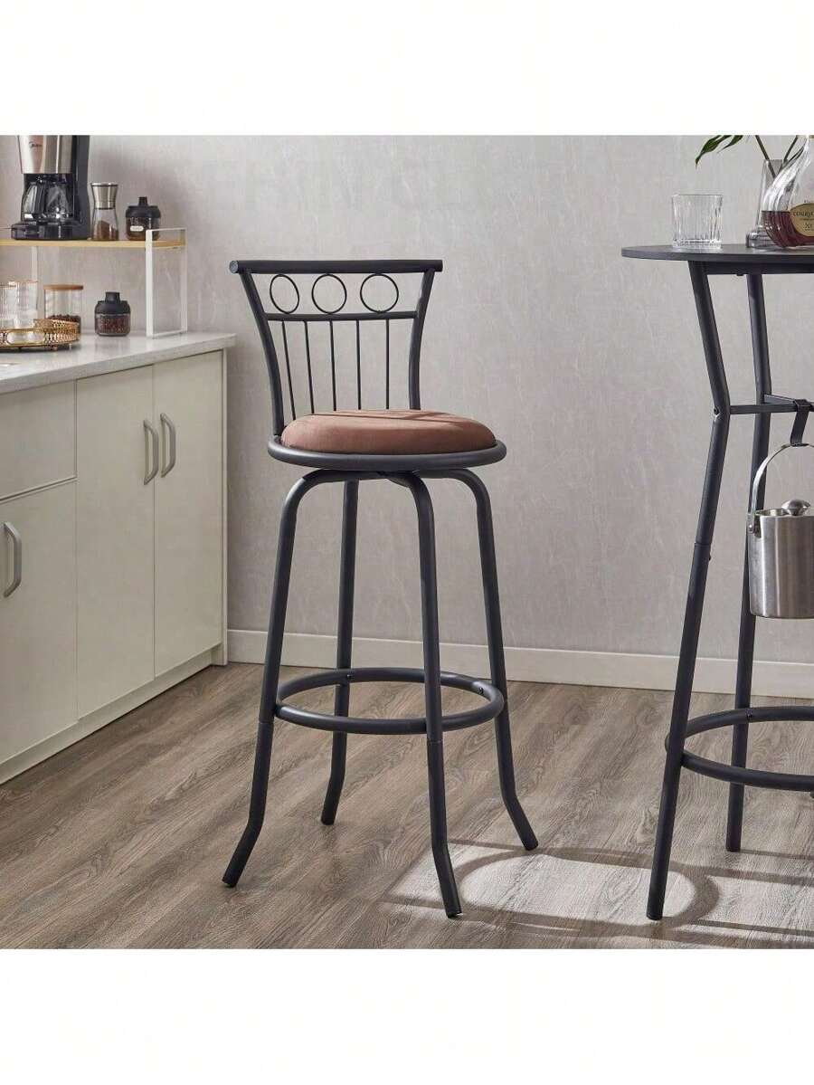 3 Bar Table And Chairs Set For Dining Room Industrial Counter Height