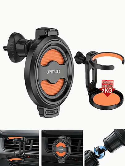 Versatile Foldable Car Air Vent Drink Cup Bottle Holder Auto Drink Rack Stand For Water Bottles & Ashtray Multifunctional Car Coffee Cup Holder