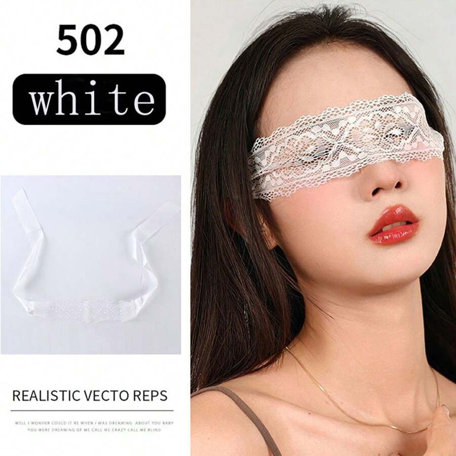 1pc Lace Decorated Eye Mask, Sexy Half Face Mask Prop, Multiple Styles