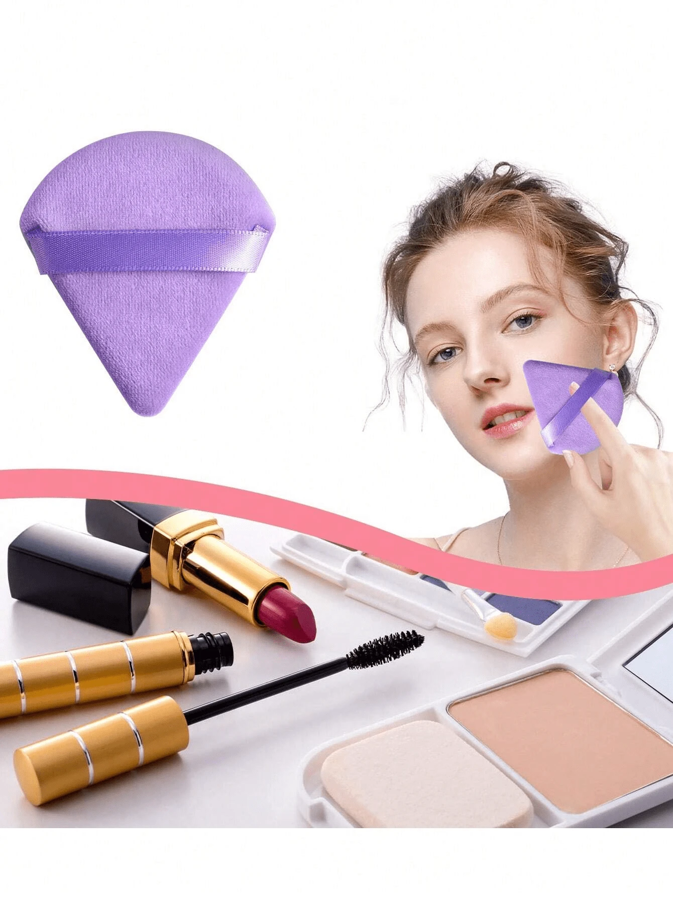 TriangleShaped Velvet Powder Puff 510203050100pcs,Made Of Super