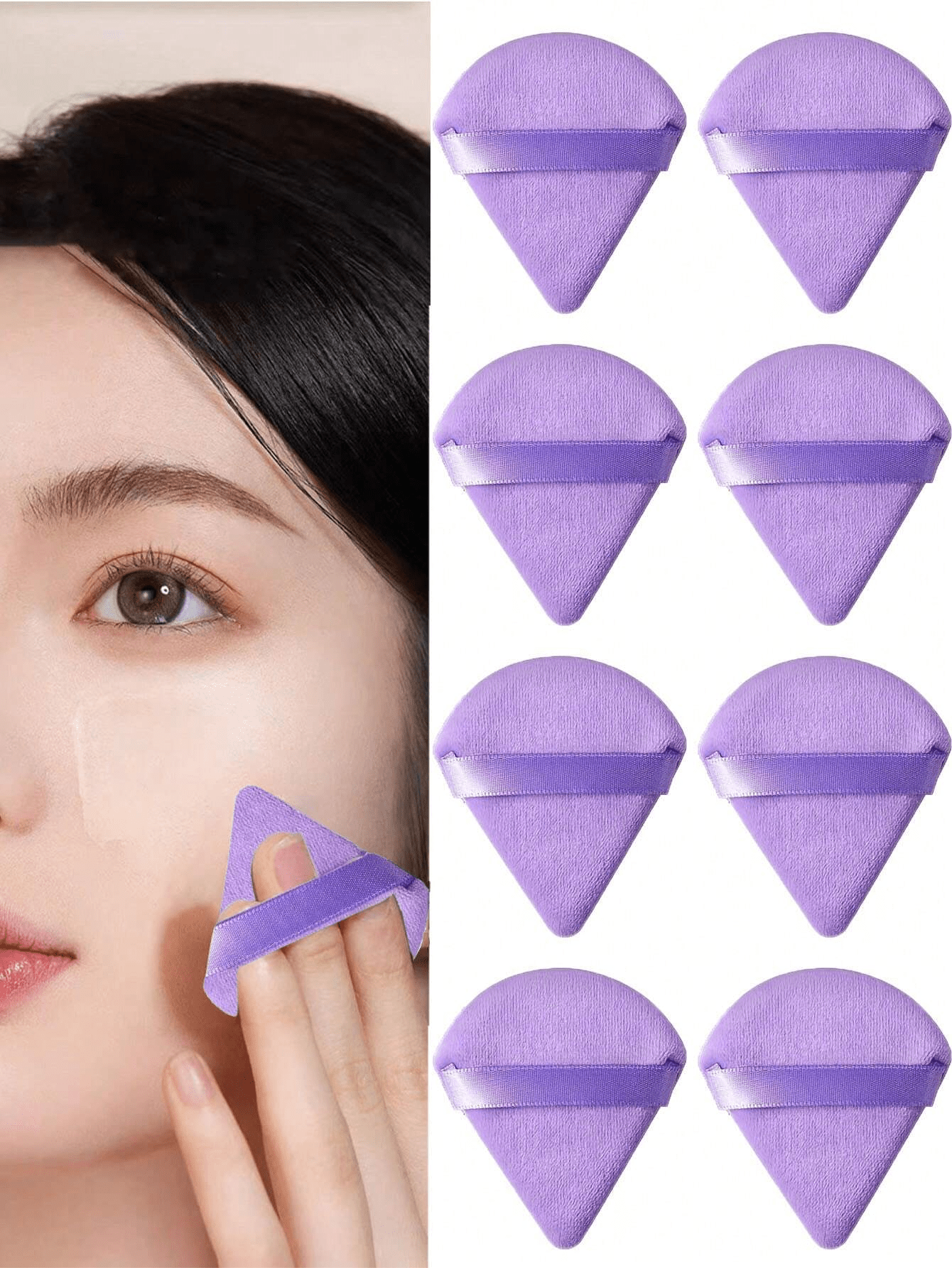 TriangleShaped Velvet Powder Puff 510203050100pcs,Made Of Super