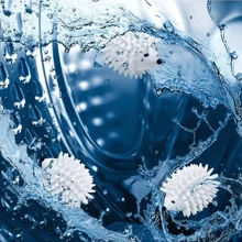 1 件装硅胶刺猬洗衣球 - 可重复使用的去污干燥球、防缠绕脱毛、织物柔顺剂替代品、用于衣物清洁和护理的洗衣球 - 白色 - 查看 6