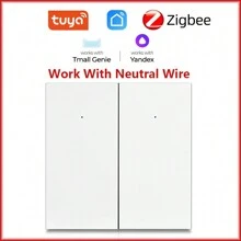 qaroota ZigBee 墙壁触摸智能灯开关 AC100-240V 需要中性线 Smart Life/Tuya 1/2/3 组 ZigBee 网关兼容 Alexa - 彩色 - 查看 16