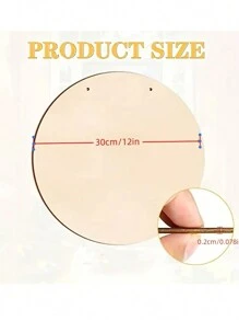 5pcs 12 Inch Wood Circles For Crafts,Crafts Wood Rounds, DIY Wooden Blanks For Door Hanger, Wood Burning,Painting, Valentines Crafts, Home Decorations