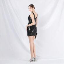 New Small Dress Daily Short Skirt Sequin Short Dress - 黑色 - 查看 2