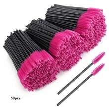 500/50支装一次性睫毛膏刷，散装睫毛膏刷，睫毛刷，螺旋刷，化妆刷，睫毛刷，适用于睫毛嫁接、眉刷、眼影刷，螺旋刷，赠品 - 玫紅色 - 查看 8