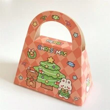 1 件装圣诞节卡通熊兔子手提礼品盒礼品袋圣诞树 - 多色 - 查看 8
