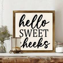 1 pieza Señal de madera, Señal rústica de madera para baño y aseo - Enmarcada, Decoración de pared humorística para el inodoro, tamaño compacto, estilo clásico, uso multipropósito, sin electricidad requerida, hecha de madera, arte de lienzo, regalos de Acción de Gracias y Navidad