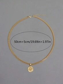 1 Pieza Collar de acero inoxidable con colgante de cabeza de león con brillo de circonita, joyería hip-hop para hombres