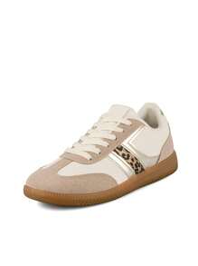 Weide Zapatos Tenis Mujer – Zapatillas GAT Deportivas Planos Moda para Mujer - Caqui - Ver 3