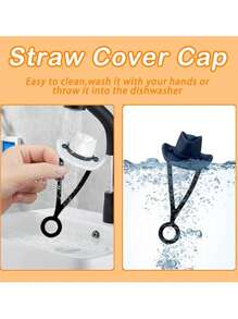 6 Paquetes Compatibles con Vasos Stanley de 30 y 40 Onzas, Cubiertas de Pajillas de 10mm, Cubiertas de Silicona Lindas para Pajillas, Protectores de Pajillas, Tapas de Silicona Blandas de Formas Variadas para Pajillas de 10mm