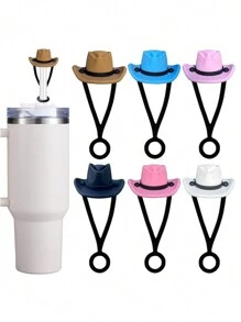 6 Paquetes Compatibles con Vasos Stanley de 30 y 40 Onzas, Cubiertas de Pajillas de 10mm, Cubiertas de Silicona Lindas para Pajillas, Protectores de Pajillas, Tapas de Silicona Blandas de Formas Variadas para Pajillas de 10mm