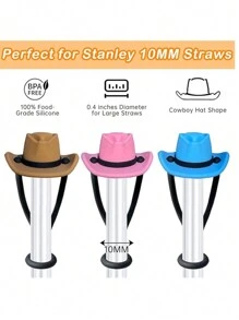 6 Paquetes Compatibles con Vasos Stanley de 30 y 40 Onzas, Cubiertas de Pajillas de 10mm, Cubiertas de Silicona Lindas para Pajillas, Protectores de Pajillas, Tapas de Silicona Blandas de Formas Variadas para Pajillas de 10mm