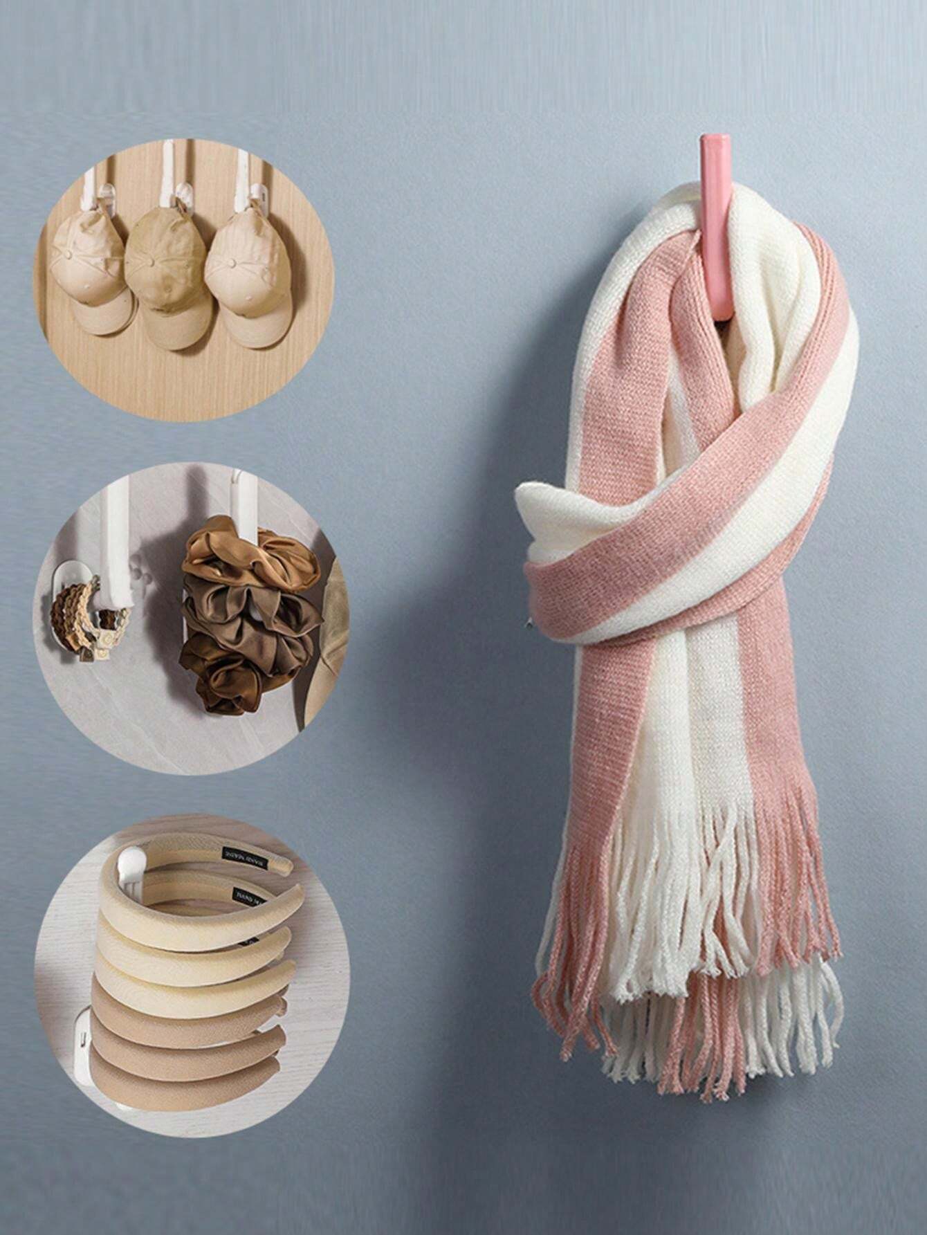 10 Packs Clear Adhesive Wall Hooks, Nail And Screw Free Hangers For