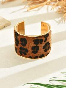 1 件女士夸张时尚潮流豹纹手镯，简约设计，适合日常、派对、节日 - 豹紋 - 查看 6