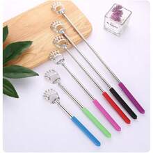 1/3/6pcs Bear Claw Stainless Steel Telescopic Back Scratcher, Portable Retractable Back Itch Reliever With Comfortable Rubber Handle, Perfect For Thanksgiving, Birthday And Christmas Gifts, Christmas Stocking Stuffers, Christmas Gifts, Birthday Gifts, Men's Christmas Stocking Stuffers, Men's Christmas Gifts - Multicolor - View 4