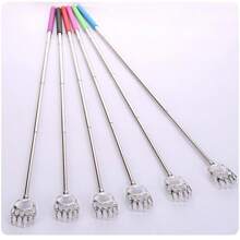 1/3/6pcs Bear Claw Stainless Steel Telescopic Back Scratcher, Portable Retractable Back Itch Reliever With Comfortable Rubber Handle, Perfect For Thanksgiving, Birthday And Christmas Gifts, Christmas Stocking Stuffers, Christmas Gifts, Birthday Gifts, Men's Christmas Stocking Stuffers, Men's Christmas Gifts - Multicolor - View 5