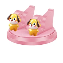 PVC Material Rhinestone Car Phone Holder, Universal Dashboard Phone Stand, Adjustable Car GPS Mount, Cute Rotating Clip, Suitable For Landscape And Portrait Screens - Multicolor - View 5