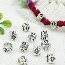 10 件 24 款复古银色锌合金孔径 5 毫米/3 毫米/1 毫米圆形/方形/爪形隔珠适用于 DIY 珠宝制作 - 10個24款仿舊銀色鋅合金隔離珠 - 查看 14