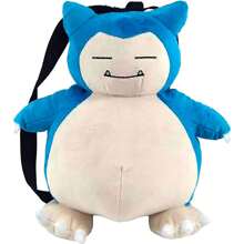 pokemon Zaino di peluche Snorlax, dimensioni compatte e spaziose - Zaino di peluche Pokémon Snorlax con spallacci regolabili e comodi, con licenza ufficiale del divertente personaggio Pokémon