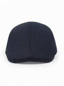 Tweed Hat Solid Color Beret Casual Vintage Forward Cap Sunshade Cap