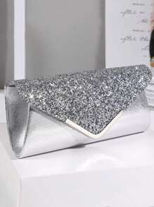 4 Peças Conjunto Feminino: Bolsa de Embreagem Fashion Cintilante, Colar, Brincos, Pulseira - Decoração de Luxo para Eventos Formais