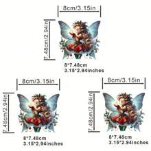 可水洗防水圣诞精灵热贴纸 - 1/2/3 | 耐热压贴适用于 DIY T 恤、包包、运动衫 | 卡通和动漫主题 - 彩色 - 查看 6