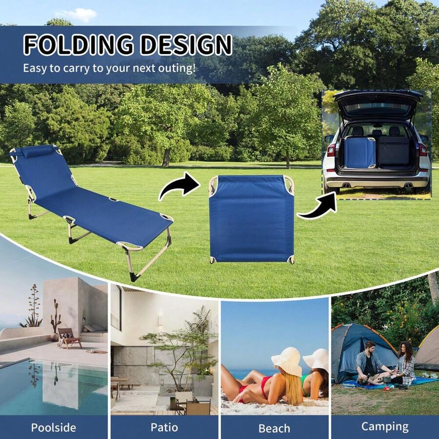 Adults Folding Sleeping Cot Guest Bed Heavy Duty Cots Camping Sun